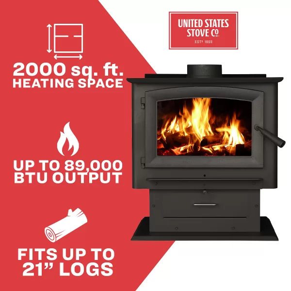 Summers Heat 2000-sq ft Heating Area Firewood Stove at