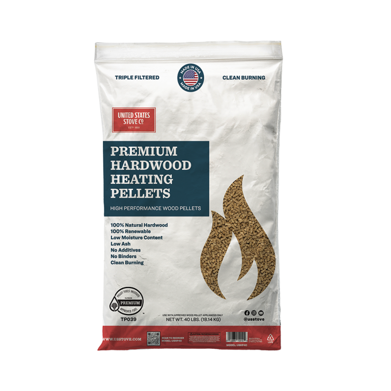 Hardwood Heating Pellets - 1 Ton Pallet of Fifty 40 lb Bags | US Stove ...